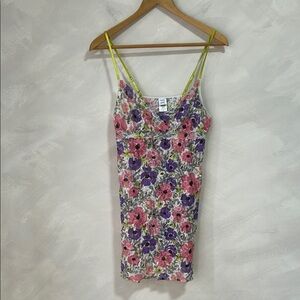 Hanky Panky floral lace nightie slip made in USA lingerie pyjama dress